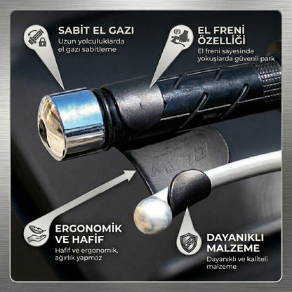 Motosiklet El Freni Ve Gaz Sabitleme
